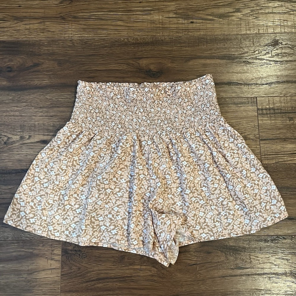 Aerie Medium‎ Pink Flowy Thick Waist High Rise Summer Shorts Boho Lightweight